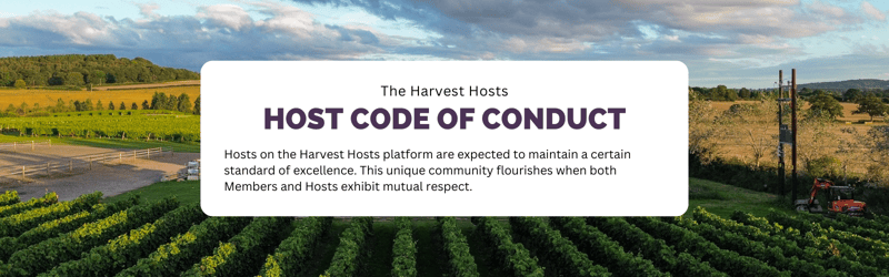 Harvest Hosts Host Code of Conduct